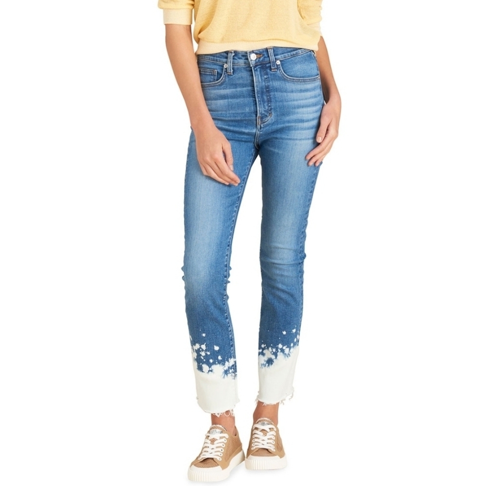 Veronica Beard Carly Lava Stone Bleach Splat Kick Flare Jean Size 25/0